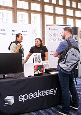 Speakeasy booth at fintech_devcon conference